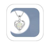 Jmwedia promotion Bijoux pour femmes: collier de Pierre de naissance je t’aime - anniversaire de mariage parfait, cadeau d’anniversaire pour votre femme. Un beau collier pendentif pour les femmes.