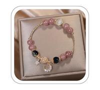 Jmwedia vente flash du jour et soldes Mode Pierre naturelle incrustée étoile et lune Bracelet tempérament Design bijoux Bracelet Design de mode femme tempérament rétro cadeau de la saint-valentin