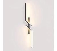 JMWYH Applique Murale linéaire Longue créative en métal avec Abat-Jour rayé en Acrylique, lèche-Mur de Couloir LED Moderne à 3 Modes de Couleur, lumières d'ambiance pour