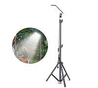 JMXD Lampe Sur Pied De Camping, Éclairage De Barbecue Portable Extérieur, Lampes De Travail LED 5V 1680 Lm Avec Trépied, Lampe Sur Pied En Métal Réglable En Hauteur Pour Randonnée