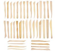 JMZLLRX 38 PCS Outils de Modelage en Bois, Outils Sculpture Argile pour Poterie, Sculpture en Céramique