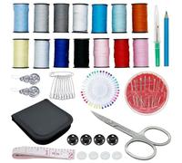 JMZLLRX 98 Pz Set da Cucito, Accessori da Cucito, Set da Cucito da Viaggio, 14 Rocchetti di Filo con Riparazione e Cucito per Trasporto per Principianti, Casa, Viaggio e Emergenza Uso