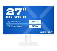 JAPANNEXT JN-IPS270WQHD75F-C65W-HSP-W - Ecran 27p 2560x1440 WQHD 75Hz - IPS - 400 cd/m2 - HDMI - DP - USB-C charge 65w - blanc