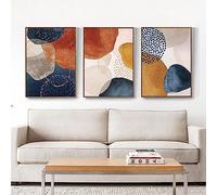 JNAOZI Images de géométrie de ligne abstraite, Affiche d'art botanique abstrait, Décoration murale intérieure, Sans cadre (60 x 90 cm*3, Images 8)..