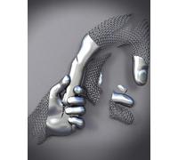 JNAOZI Sculpture 3D Amants en Métal Figurine Tableau Amour Étreinte Abstraite Sans Cadre (26,67 x 70 cm, 1 Pièce)