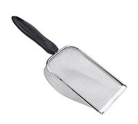 JNAWA Pelle à litière en acier inoxydable pour chat et chien - Avec filet à trous fins - Outil de nettoyage pour litière pour chat et chien