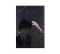 JNBDR Impression sur toile de dessin animé japonais Darling in The FRANXX Zero Two And Hiro 1 - Décoration murale pour salon, chambre à coucher - Sans cadre - 30 x 45 cm