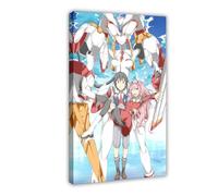 JNBDR Impression sur toile de dessin animé japonais Darling in The FRANXX Zero Two And Hiro 17 - Décoration murale pour salon, chambre à coucher - Cadre : 30 x 45 cm