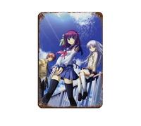 JNBDR Panneau en métal vintage Anime Angel Beats 6 pour pub, club, café, bar, maison, décoration murale, affiche rétro, 20 x 30 cm