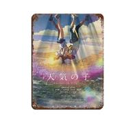 JNBDR Panneau en métal vintage avec inscription « Weathering With You » - Décoration murale - 30 x 40 cm