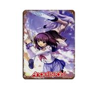 JNBDR Poster rétro Anime Angel Beats 9 en métal - Décoration murale - 30 x 40 cm