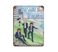 JNBDR Poster rétro en métal avec inscription « Daily Lives of High School Boys » - Décoration murale - 30 x 40 cm