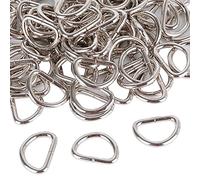 JNCH 100pcs Anneaux en D boucle métal pour sangle Sac à Main Artisanat Ceinture 3 * 25 * 18mm