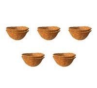 Jnchdghwa 10 Pièces Séries Ronde Doublure de Remplacement pour Panier Suspendu, 12 Pouces en Fibre de Noix de Doublure de Panier pour Jardin Jardinière Pot de Fleur