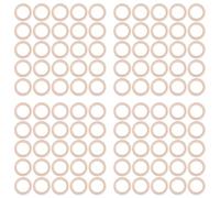 Jnchdghwa 100 Pièces Anneaux en Bois Naturel 70Mm Anneau en Bois Macramé Inachevé Cercles en Bois pour Bricolage Artisanat Anneau Pendentif Fabrication de