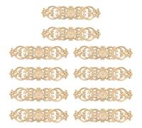 Jnchdghwa 10pièces 40Cmx10Cm Stickers Sculpture sur Bois Coin Sculpté Fleur DéCoration de Armoire Porte Lit Patch DéCoratif Onlay Bois Applique