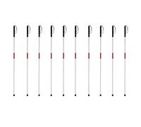 Jnchdghwa 10X Canne - Béquille Malvoyant Canne Bâton de Marche Aveugle Marcheur Aluminium SimpPliant