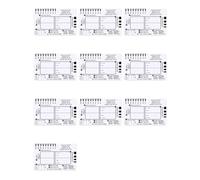 Jnchdghwa 10X Règle en 7 Étapes pour ECG, Règle en 7 Étapes pour L'Interprétation de L'ECG/EKG, Outil D'Analyse et de Mesure Cardiaque et Efficace