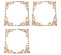 Jnchdghwa 12 Pièces Séries Bois Sculpté Moulures Coin Onlay Applique Style Européen Classique Meubles Décor à 20X20 Cm