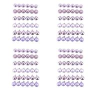 Jnchdghwa 144X Décorations de Noël Incassable Noël Ensemble D'Ornement d'arbre Boules de Décoration Nouveau Violet