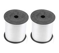 Jnchdghwa 2 Rouleau de Ballon 225M 5mm pour Fête de Mariage (Blanc)