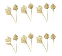 Jnchdghwa 20 Pièces Séries Boho Séché Palm Spears Fans de Palmier Séchés Naturels Feuilles de Palmier Séchées Feuille de Palmier Séchée Palm Fan Leaf avec Tige