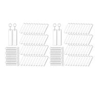 Jnchdghwa 240 Pièces Rectangle Acrylique Porte-Clés Blanc Transparent Acrylique Porte-Clés Blanc