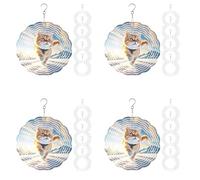 Jnchdghwa 24Pack 8 Pouces Sublimation Wind Spinner Blanks 3D Wind Spinners Hanging Wind Spinners pour la Décoration de Jardin Intérieur Extérieur