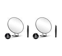Jnchdghwa 2pièces Miroir Grossissant 30X avec Pince à Épiler Miroir de Maquillage Grossissant avec 3 Ventouses pour le Toilettage et les Voyages
