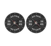 Jnchdghwa 2X 50 Kg Imprimer Horloge Murale Circulaire Gym Haltérophilie Haltère Musculation Silencieux Acrylique Horloge