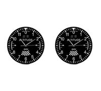 Jnchdghwa 2X Altimètre Horloge Murale Suivi Pilote Avion Avion Mesure D'Altitude Montre Murale Moderne Instrument Classique Décor à
