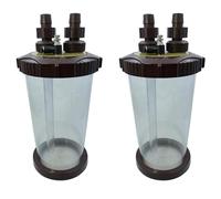 Jnchdghwa 2X Atomiseur de CO2 Transparent, Diffuseur Externe Turbo Super Atomiseur pour Aquarium, Plantes Aquatiques, Paysage Aquatique