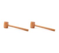 Jnchdghwa 2X Bois de Hêtre Sculpture sur Cuir Marteau Maillet Marteau Bricolage Outils en Cuir Maillet Frapper Marteau D'Installation
