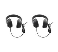 Jnchdghwa 2X Casque de Guitare Amplificateur de Guitare MéLangeur Audio sur Casque d'oreille Casque StéRéO Filaire Pliable RéTractable