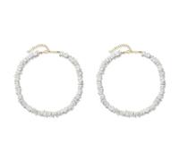 Jnchdghwa 2X Collier Coquille Puka pour Les Femmes Boho Tropical Hawaiian Beach Puka Shell Surfeur Collier Tour de Cou Femmes