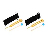 Jnchdghwa 2X Diapasons en Alliage D'Aluminium, Diapason 111 Hz avec Marteaux pour Tester le Système Nerveux Thérapie de Guérison par le Son, Or