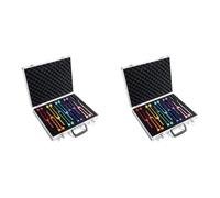 Jnchdghwa 2X Ensemble de Diapason Chakra pour la GuéRison, la ThéRapie par le Son, Garder le Corps, avec Maillet en Caoutchouc hiffon de Nettoyage et BoîTe en Aluminium