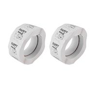 Jnchdghwa 2X Heureux Courrier Rouleau Autocollants pour Emballage Scellage Cartes de Voeux Enveloppe Sceau 1 Pouce Rond 500 Autocollants