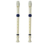 Jnchdghwa 2X Instrument de Musique Flûte à Bec Soprano 6 Trous Blanc Bleu