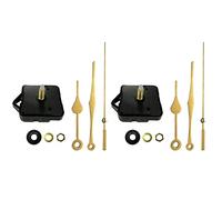 Jnchdghwa 2X Kit de Mécanisme de Mouvement D'Horloge Murale Bricolage à Quartz sans Tic- avec 6 en Ou Remplacement de Pièces de Réparation D'Horloge Silencieuse