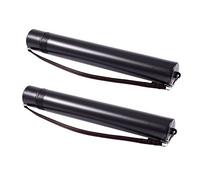 Jnchdghwa 2X Noir Plastique Dessin D'Image Stockage Tube Affiche Rouleau Support