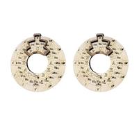 Jnchdghwa 2X Notes Instruments de Musique Facile à Transporter Roue D'Accords ÉDucative Outil de MéLodie en Bois Auteurs-Compositeurs Guitare pour Musiciens