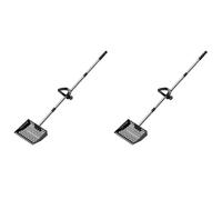 Jnchdghwa 2X Pelle à Crottes de Poulet, Pelle à Sable de 10 Pouces avec Manche Réglable en Acier Inoxydable de 35 Pouces à 62 Pouces
