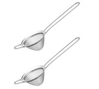 Jnchdghwa 2X Petite Passoire en Acier Inoxydable à Fines, Mini Passoire à Cocktail pour Cocktails, Thé, Herbes, Café et