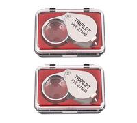 Jnchdghwa 2X Portable 30X Puissance 21mm Bijoutiers Loupe Oeil d'or Magasin de Loupe Loupe avec Boîte Exquise