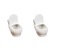 Jnchdghwa 2X Pot de Toilette en Céramique Blanche/Pot à Bonsaï/Pot de Fleur/Jardinière Succulente Cadeaux Parfaits pour Les Femmes, Les Mamans ou Les Anniversaires