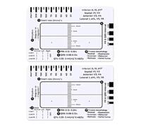 Jnchdghwa 2X Règle en 7 Étapes pour ECG, Règle en 7 Étapes pour L'Interprétation de L'ECG/EKG, Outil D'Analyse et de Mesure Cardiaque et Efficace