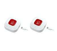 Jnchdghwa 2X Tuya WiFi Smart Bouton D'Appel SOS Sans Soignant Téléavertisseur Émetteur D'Alerte Téléphonique Bouton D'Appel D'Urgence pour Personne Âgée