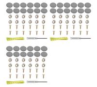Jnchdghwa 3 Lot de Boutons Pression en Cuir pour Rembourrage, Idéal pour Capitonnage de Meubles, Lit, Canapé, Chaise, Siège Auto, Toit de Camping-Car, Gris