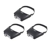 Jnchdghwa 3pièces Loupe Bandeau Fine avec 9 Lentilles, Réparation Assistée de la Loupe de Lecture Montée sur la Tête 1,5X/3X/9,5X/11X